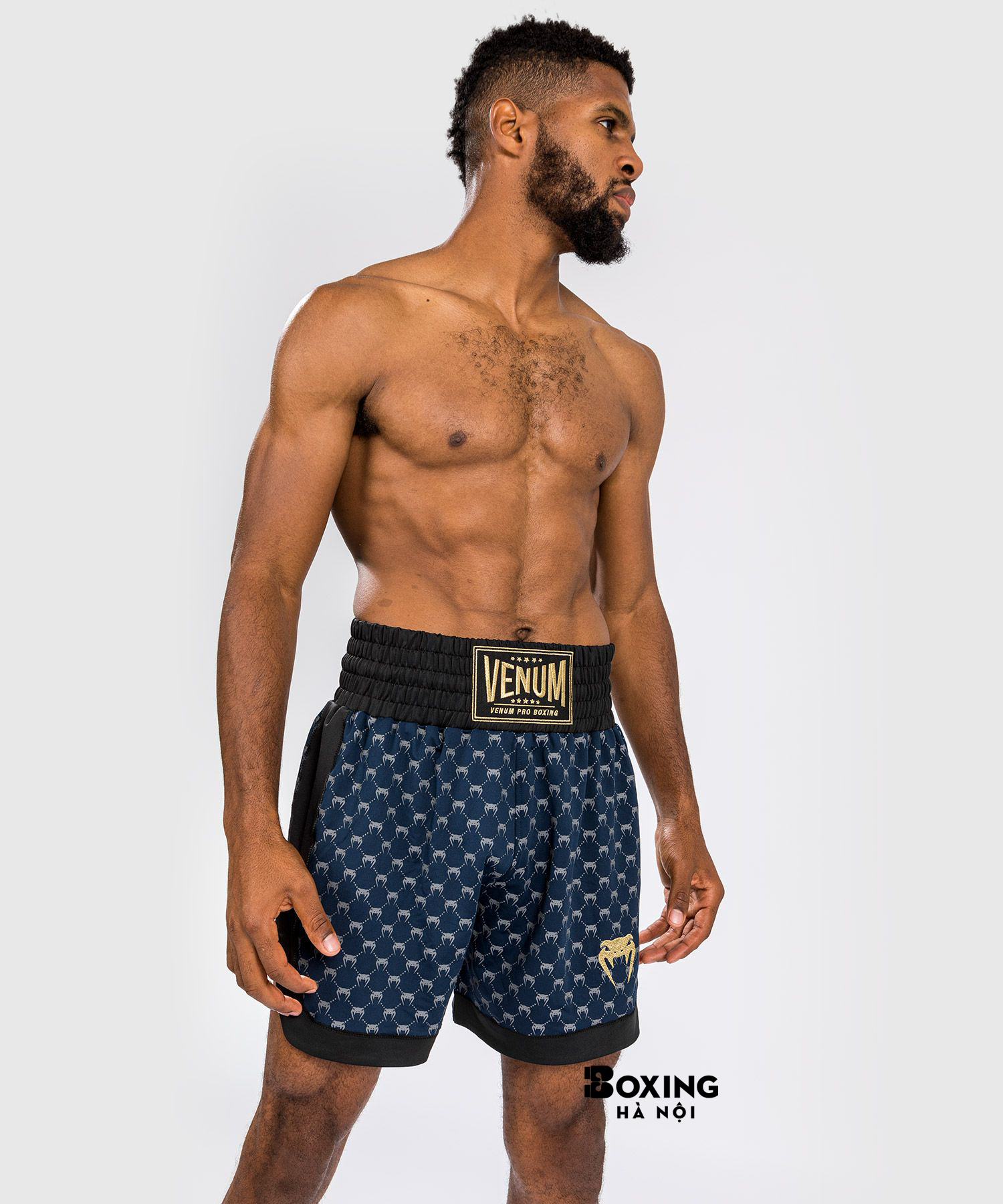 QUẦN BOXING VENUM MONOGRAM - ĐEN / XANH NAVY